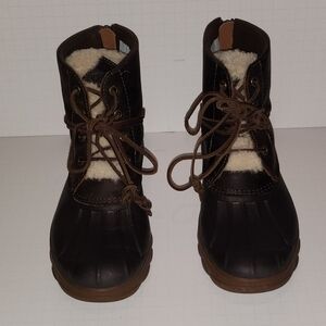 Like New Sperry Top-sider Brown Lace-Up Winter Boots/Duck Boots